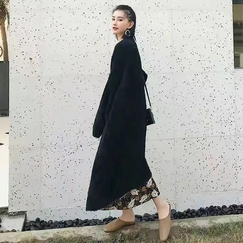 Cárdigan Largo Blanco Mujer: Suéter De Invierno Cálido Y Elegante 2025 - Aliexpress en Argentina